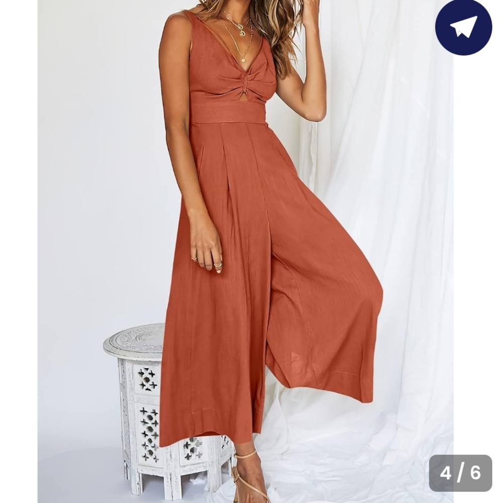 Anrabess Linen Blend Jumpsuit - Picture 4 of 16